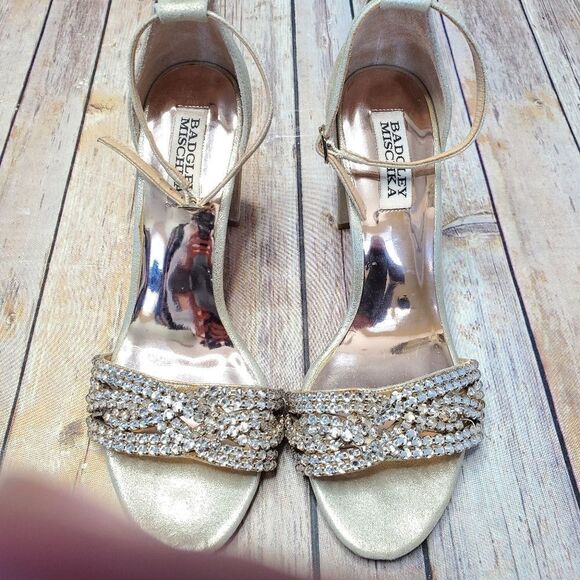 Badgley Mischka Tessa Crystal Embellished Sandal - Picture 1 of 14